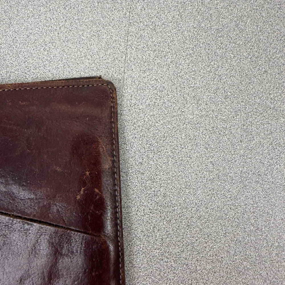 Bosca Wallet Mens OS Brown Leather Travel Passport Ticket Holder USA Made